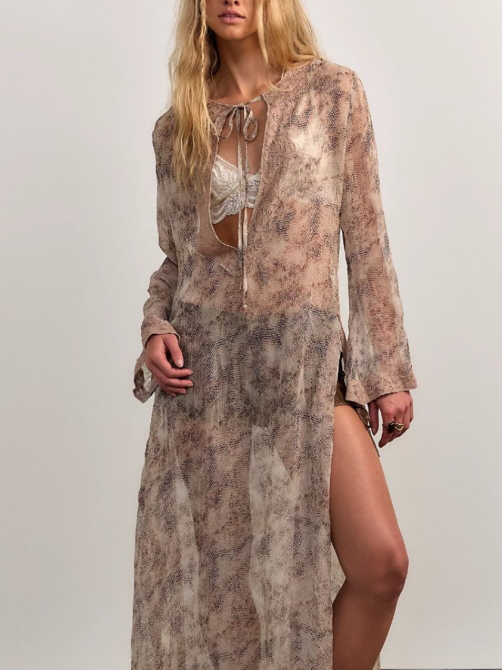 Free People Nigel Preston Grace Kelly Sheer Kaftan